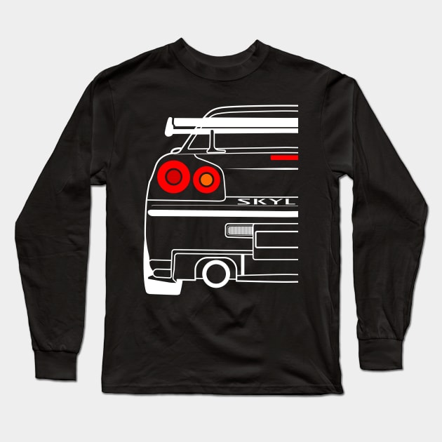 Skyline GTR Half Long Sleeve T-Shirt by HSDESIGNS